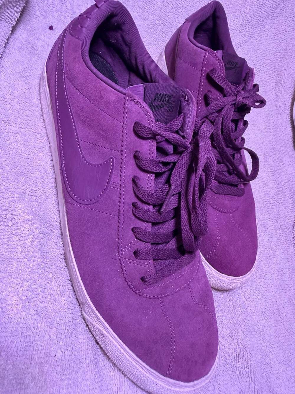 Nike SB Bruin Premium SE Viotech Purple Suede Skate Shoes 877045-500